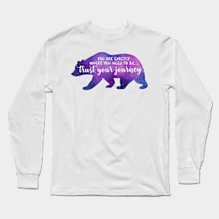 Spirit Bear Silhouette Positive Quotes Affirmation Reminder Long Sleeve T-Shirt